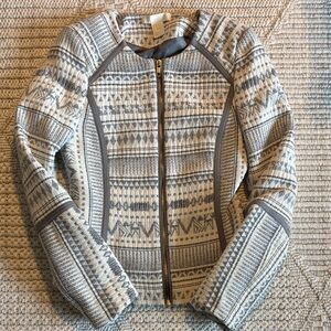 H&M Textured Gray and White Jacket